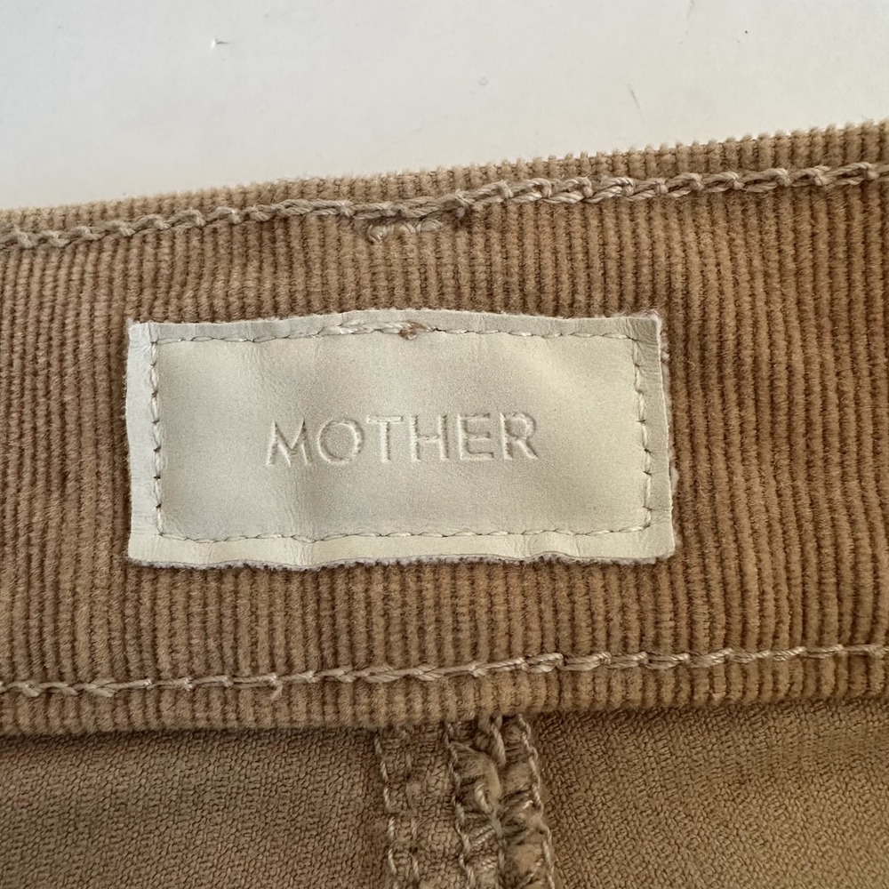 MOTHER Cafe Spice Corduroy Wide Leg Pants Womens Size 27 HW Tunnel Vision Sneak - Picture 7 of 13